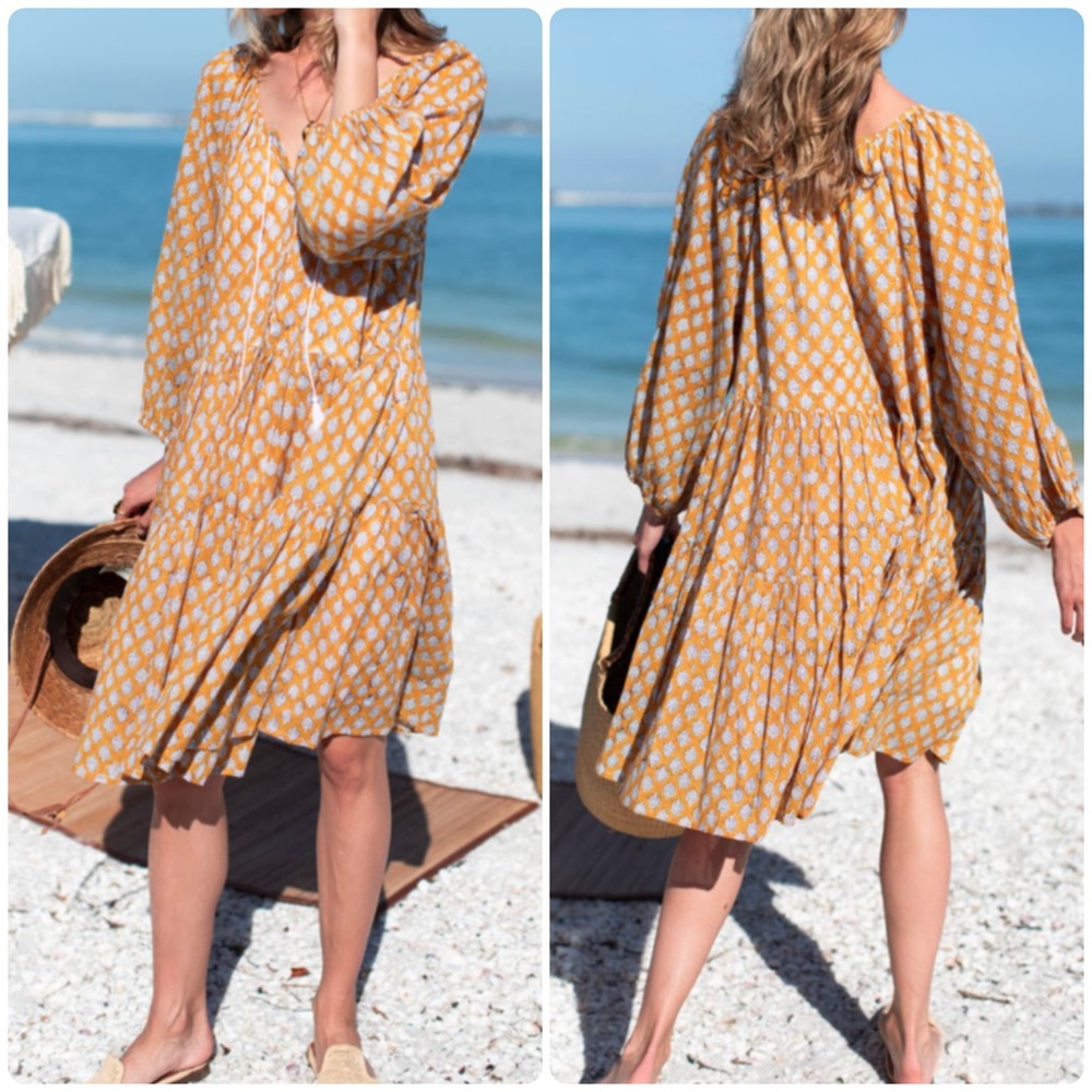 Emerson Fry India Collection Clemence Button Front Dress Sisters Print